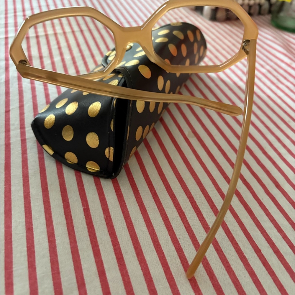Tsumori Chisato Octagonal Glasses with Polka Dot Case - Picture 9 of 14